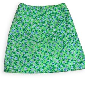 Vintage The Lilly Pulitzer Skirt Pockets Green Pink - no size tag (Small)